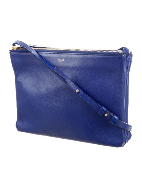 celine trio large price in europe|CELINE Lambskin Large Trio Crossbody Bag Deep Blue.